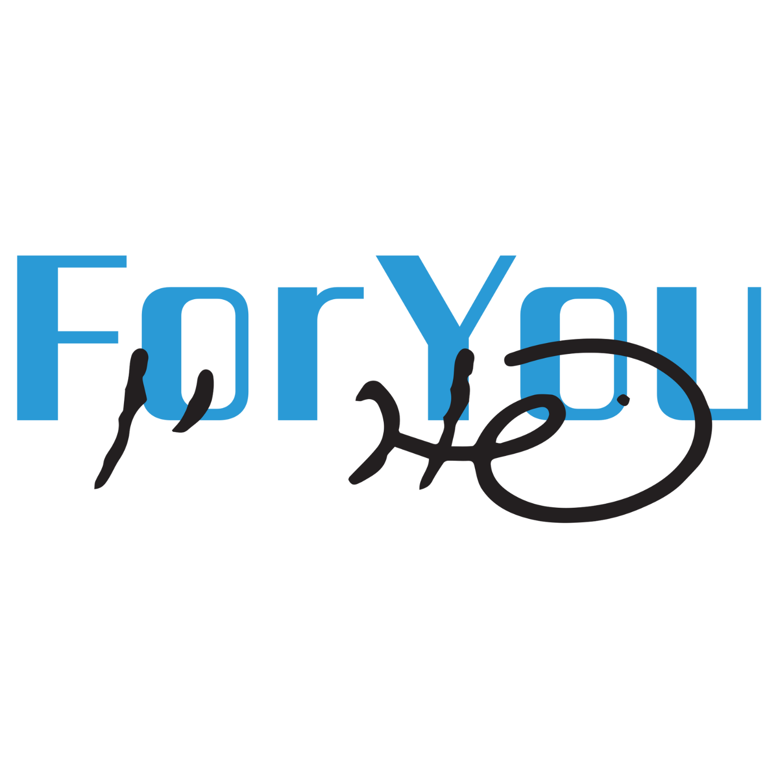 לוגו For You – כחול שחור