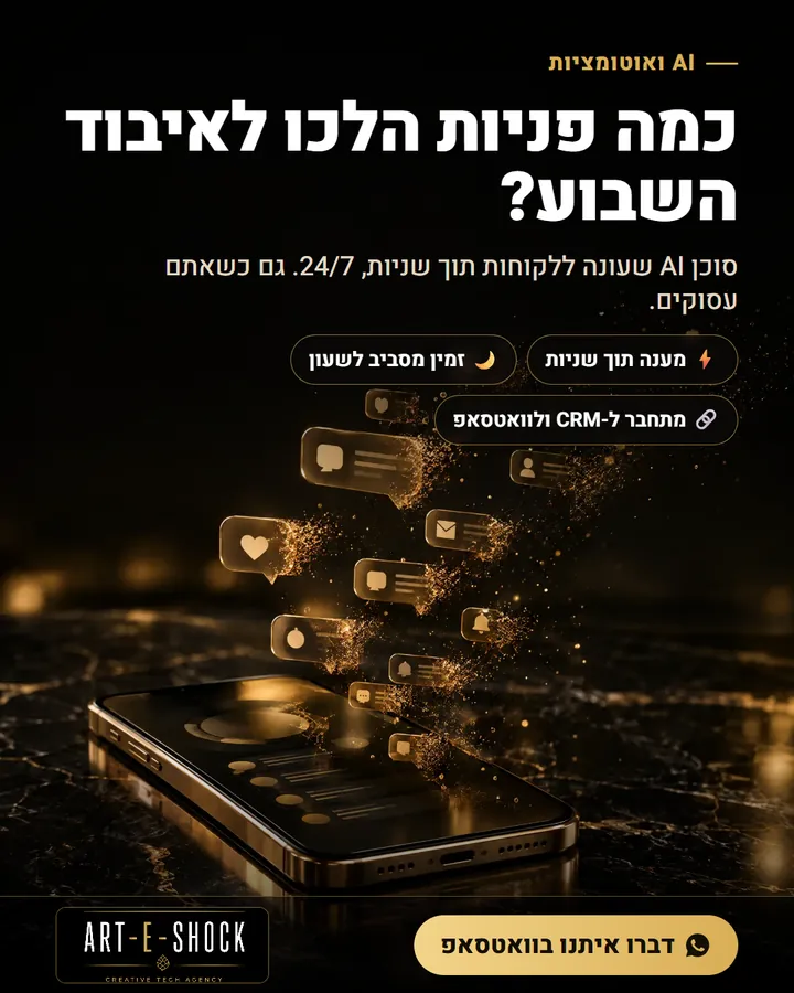 פוסט: כמה פניות הלכו לאיבוד השבוע? סוכן AI שעונה ללקוחות תוך שניות